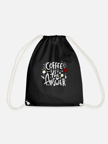 coffee answer - Turnbeutel - Schwarz