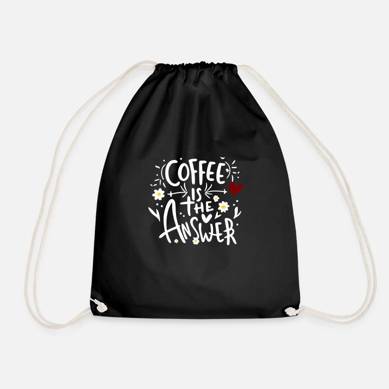 coffee answer - Turnbeutel - Schwarz