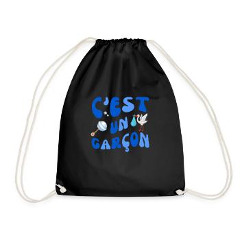C'est un garçon grossesse enceinte bébé - Sac de sport léger - noir - Devant