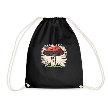 Fly agaric - Drawstring Bag - black - Front