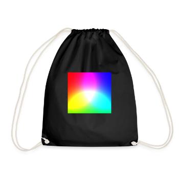 RGB Farbpalette - Additive Farbmischung - Turnbeutel - Schwarz - Vorne