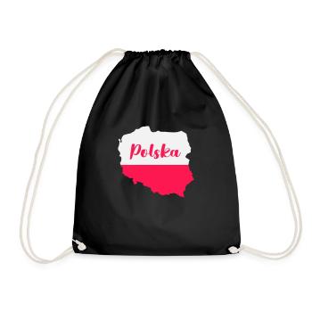 polen polska - Turnbeutel - Schwarz - Vorne
