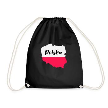 polen polska - Turnbeutel - Schwarz - Vorne