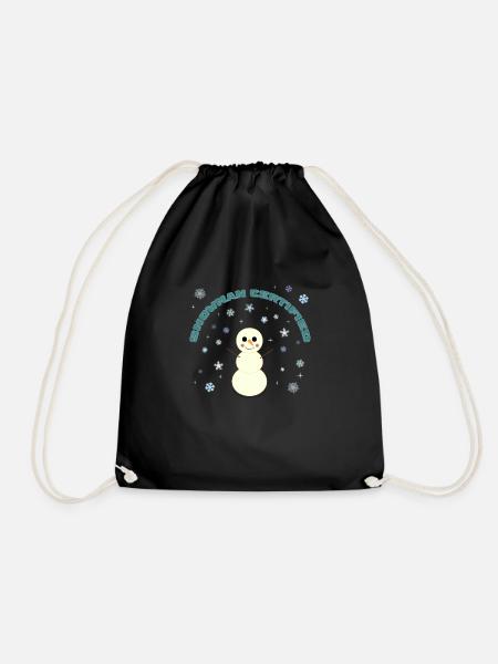 Snowman Certified - Drawstring Bag - black