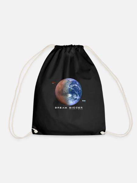 Mars Shirt, Dream Bigger und Occupy Mars - Turnbeutel - Schwarz