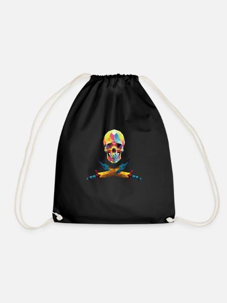 Pirate - Crâne - Sac de sport léger - noir