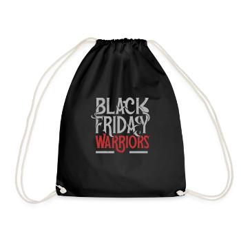 Black Friday Krieger - Turnbeutel - Schwarz - Vorne