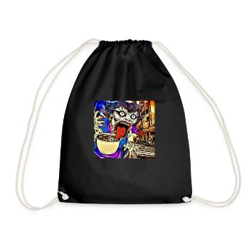 Ramen Japanese Japan - Drawstring Bag - black - Front