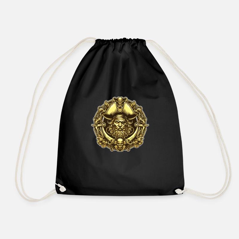 pirate - Drawstring Bag - black