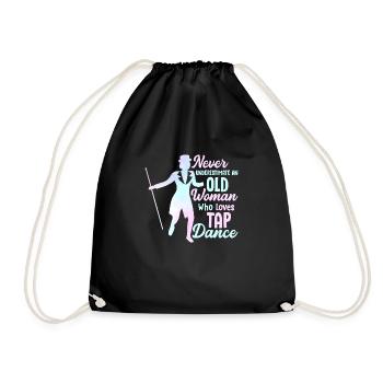 Ne sous-estimez jamais une vieille femme qui aime les claquettes Dan - Sac de sport léger - noir - Devant