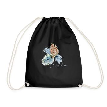 I love winter - Drawstring Bag - black - Front