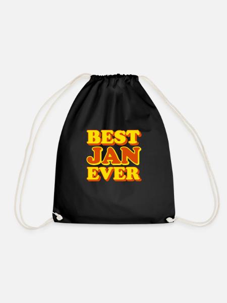 Jan Vorname Lustiges Geschenk - Turnbeutel - Schwarz