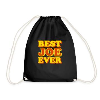 Lustiges Geschenk mit Vornamen Joe - Turnbeutel - Schwarz - Vorne