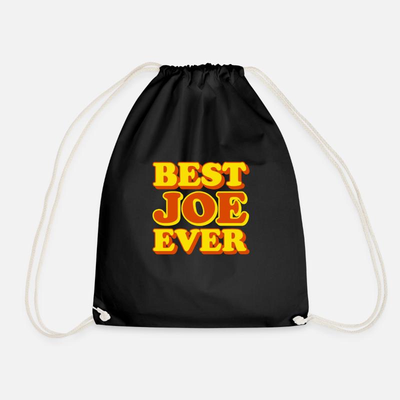 Funny gift with first name Joe - Drawstring Bag - black