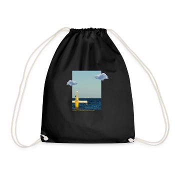 Entspannung am Meer - Turnbeutel - Schwarz - Vorne