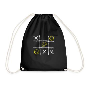 Tennis Tic TacToe - Turnbeutel - Schwarz - Vorne