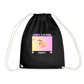 Peach - Turnbeutel - Schwarz - Vorne
