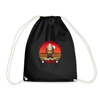 The Foundation Of Virtue Is The Truth - Drawstring Bag - black - Front