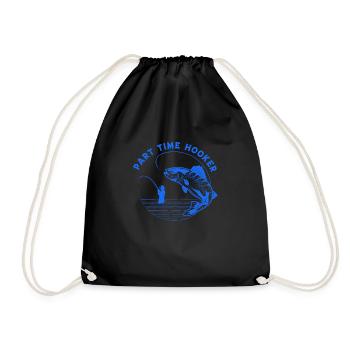 fisch, fisch, angeln, see, meer, angeln, fauna, exotisch - Turnbeutel - Schwarz - Vorne