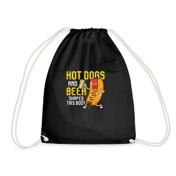 Les hot-dogs et la bière ont façonné ce corps Hot-dogs Foodie - Sac de sport léger - noir - Devant