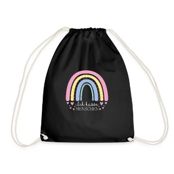 I hate people - Drawstring Bag - black - Front