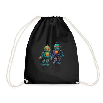 C’est ma chemise de robot deux mignons petits robots - Sac de sport léger - noir - Devant