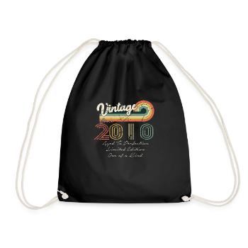 2010 Vintage Classic 2010 - Drawstring Bag - black - Front