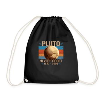 Pluto Never forget - Turnbeutel - Schwarz - Vorne