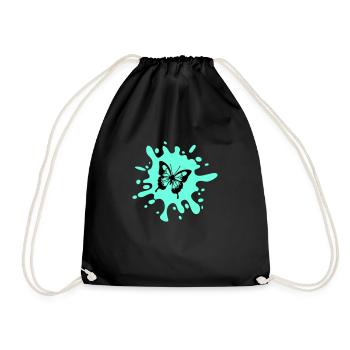 Papillon éclaboussures de couleur - Sac de sport léger - noir - Devant