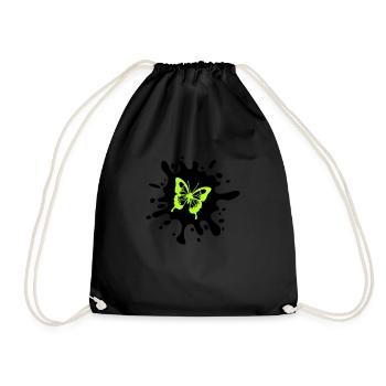 Papillon éclaboussures de couleur - Sac de sport léger - noir - Devant