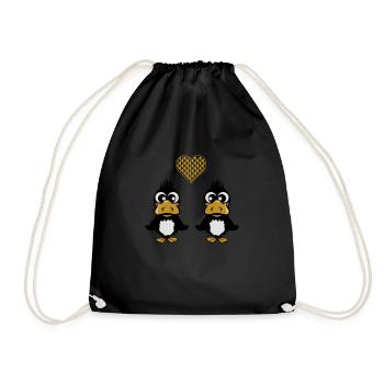 ducks in love - Turnbeutel - Schwarz - Vorne