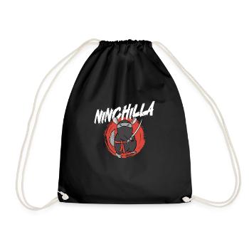 Ninchilla - Chinchilla chuchoteur d’animaux - Sac de sport léger - noir - Devant
