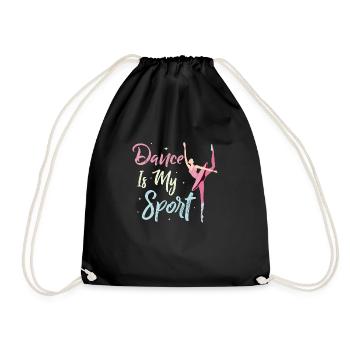La danse est mon sport Ballerine Ballet - Sac de sport léger - noir - Devant