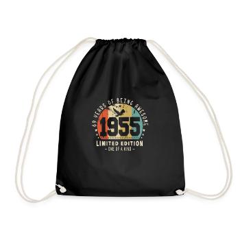 Original Né en 1955 Authentic Cadeau 1955 Bursdag - Sac de sport léger - noir - Devant
