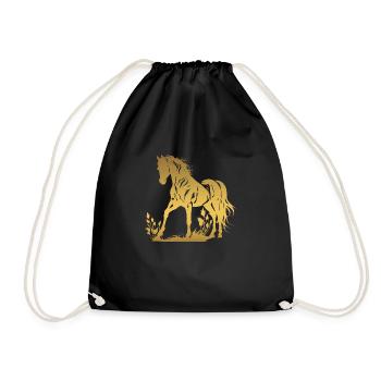 Cowboy Funny Cowboy Hat Wild Western Rodeo Texas - Drawstring Bag - black - Front