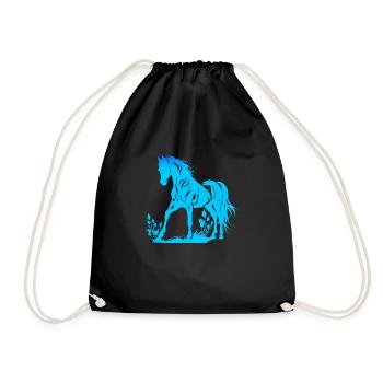 Cowboy Funny Cowboy Hat Wild Western Rodeo Texas - Drawstring Bag - black - Front