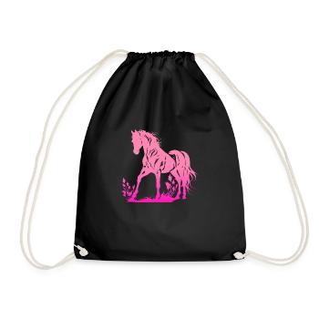 Cowboy Funny Cowboy Hat Wild Western Rodeo Texas - Drawstring Bag - black - Front