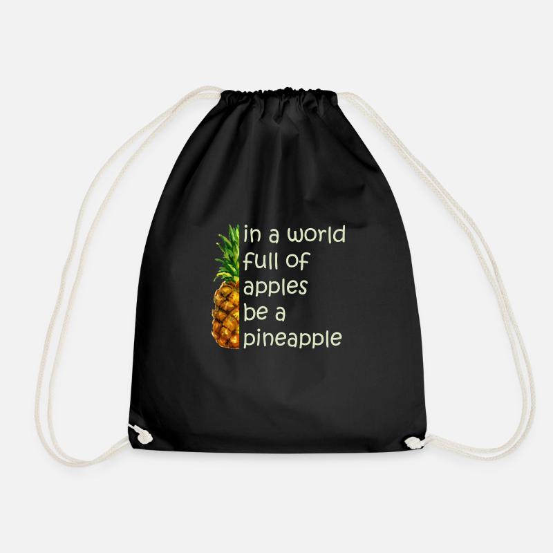 Ananas Spruch - Turnbeutel - Schwarz