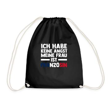 French French France - Drawstring Bag - black - Front