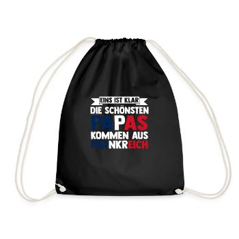 French French France - Drawstring Bag - black - Front