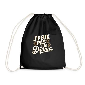 J'peux pas, j'ai drama - Sac de sport léger - noir - Devant