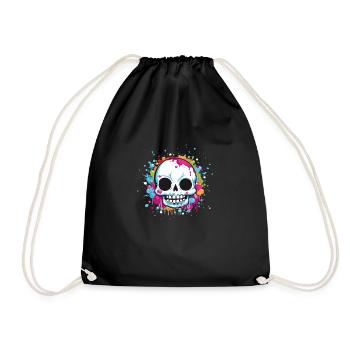 Skull - Turnbeutel - Schwarz - Vorne
