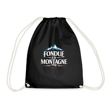 Fondue à la montagne - Sac de sport léger - noir - Devant