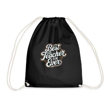 Best teacher for ever - Sac de sport léger - noir - Devant