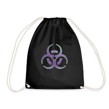 Conception d’avertissement pour les symboles de danger biologique - Sac de sport léger - noir - Devant