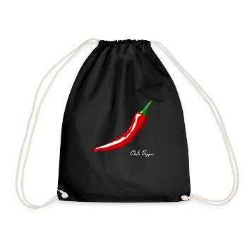 Chili Pepper For Black Shirts - Turnbeutel - Schwarz - Vorne