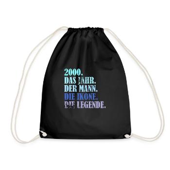 Geburtstag Mann Besonderer Jahrgang Deko Legendär - Turnbeutel - Schwarz - Vorne