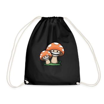 Champignons joyeux - Sac de sport léger - noir - Devant