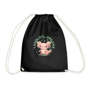 I Axolotl Dreams - Water Pun - Drawstring Bag - black - Front