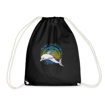 Delfin - Turnbeutel - Schwarz - Vorne